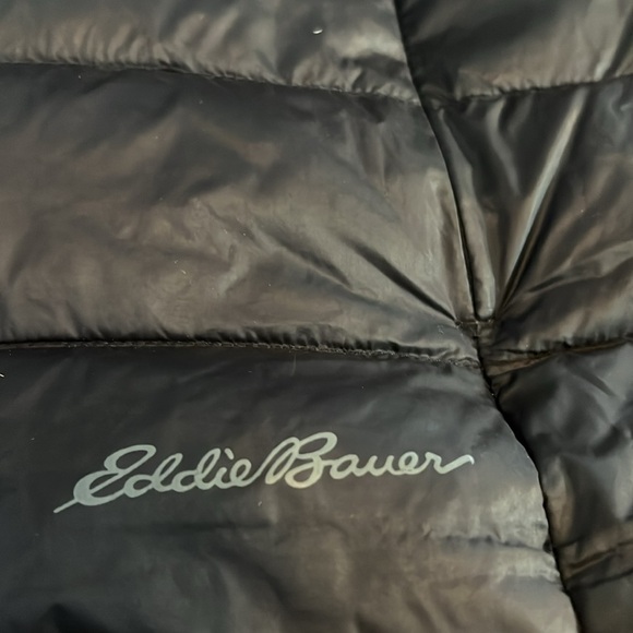 Eddie Bauer Women's Down Puffer Black Zip Up Jacket Size XL - Picture 13 of 13